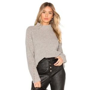 Lovers and Friends Clea Sweater Mock Neck Gray L